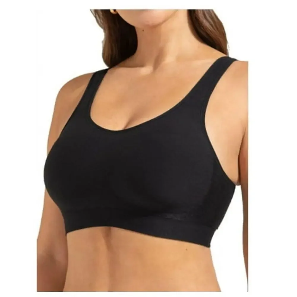 Truekind Daily Comfort Wirefree Shaper Bra Size 2XL Black NWT Womens Shapewear